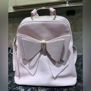 Elegant Pink Bow Backpack
